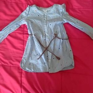 Girls button up shirt dress